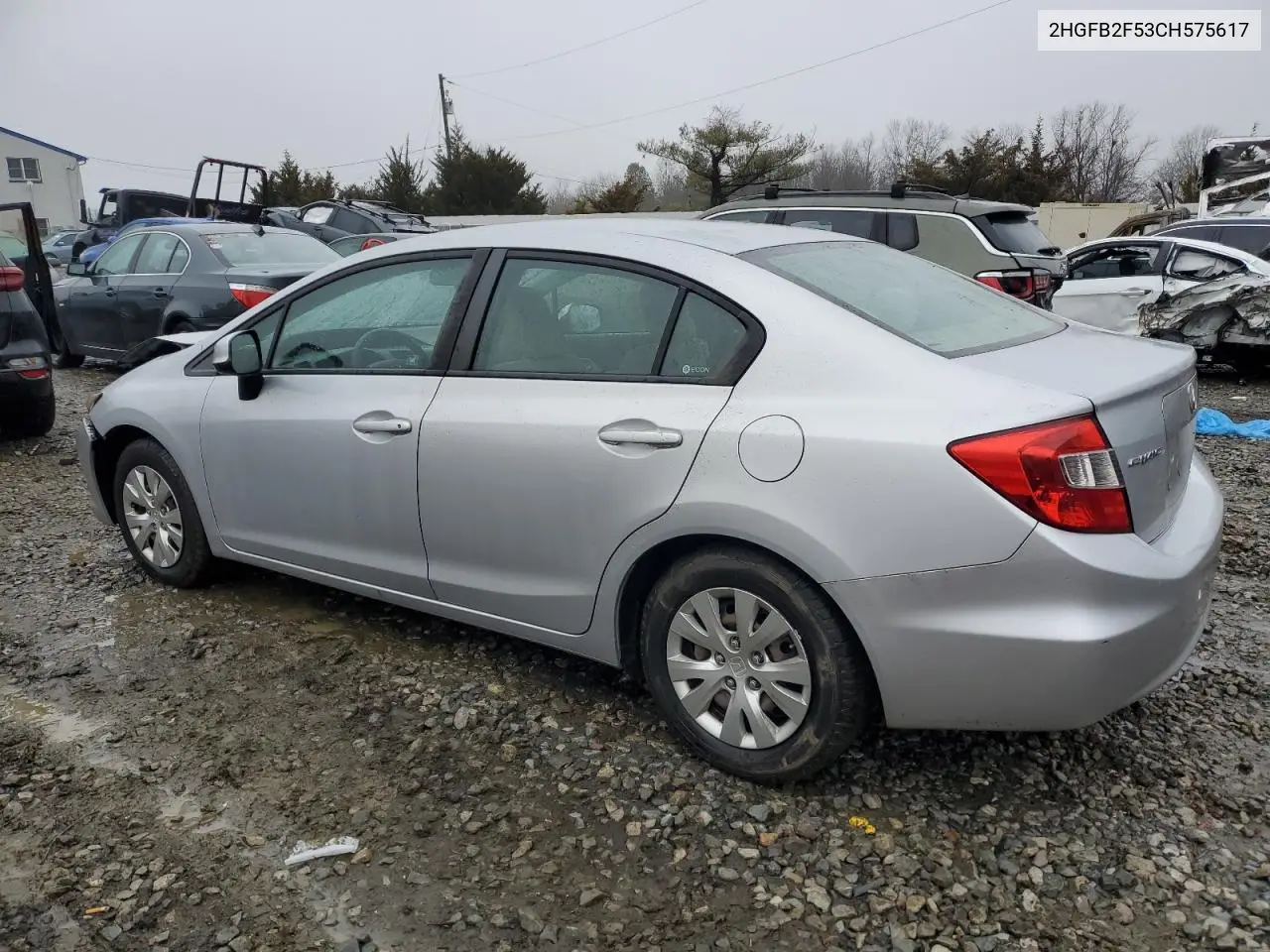 2012 Honda Civic Lx VIN: 2HGFB2F53CH575617 Lot: 44151755
