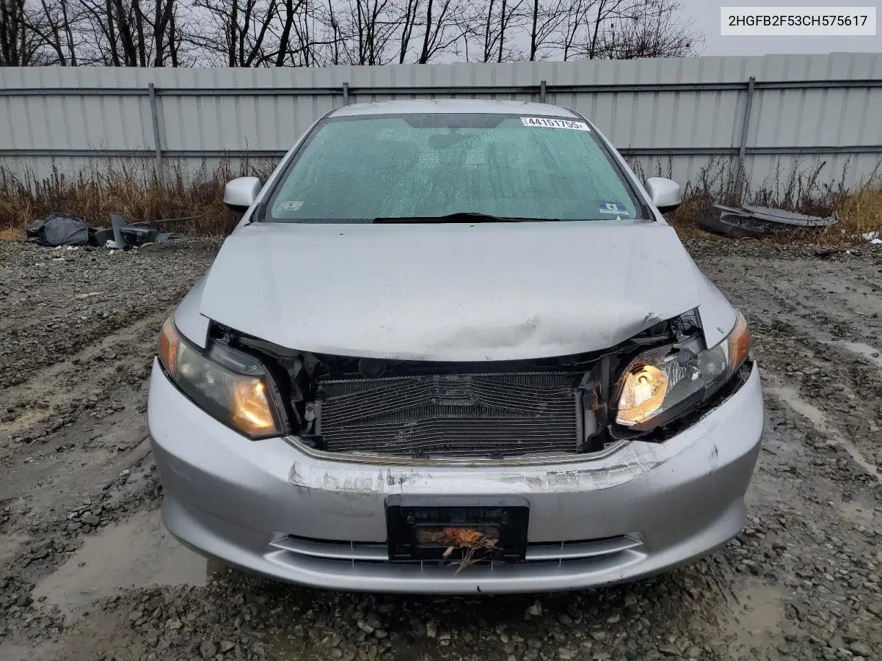 2012 Honda Civic Lx VIN: 2HGFB2F53CH575617 Lot: 44151755