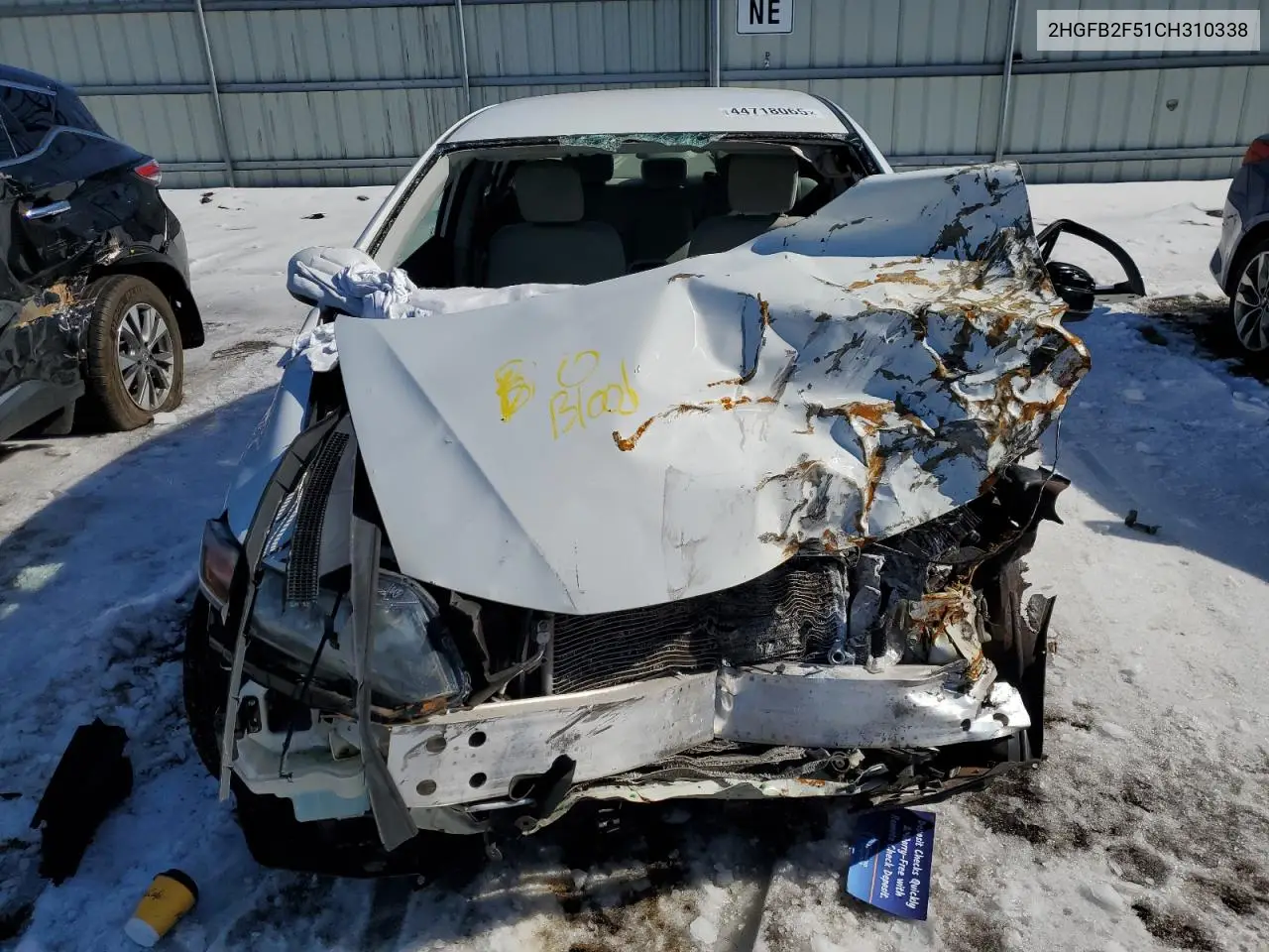 2012 Honda Civic Lx VIN: 2HGFB2F51CH310338 Lot: 44718065