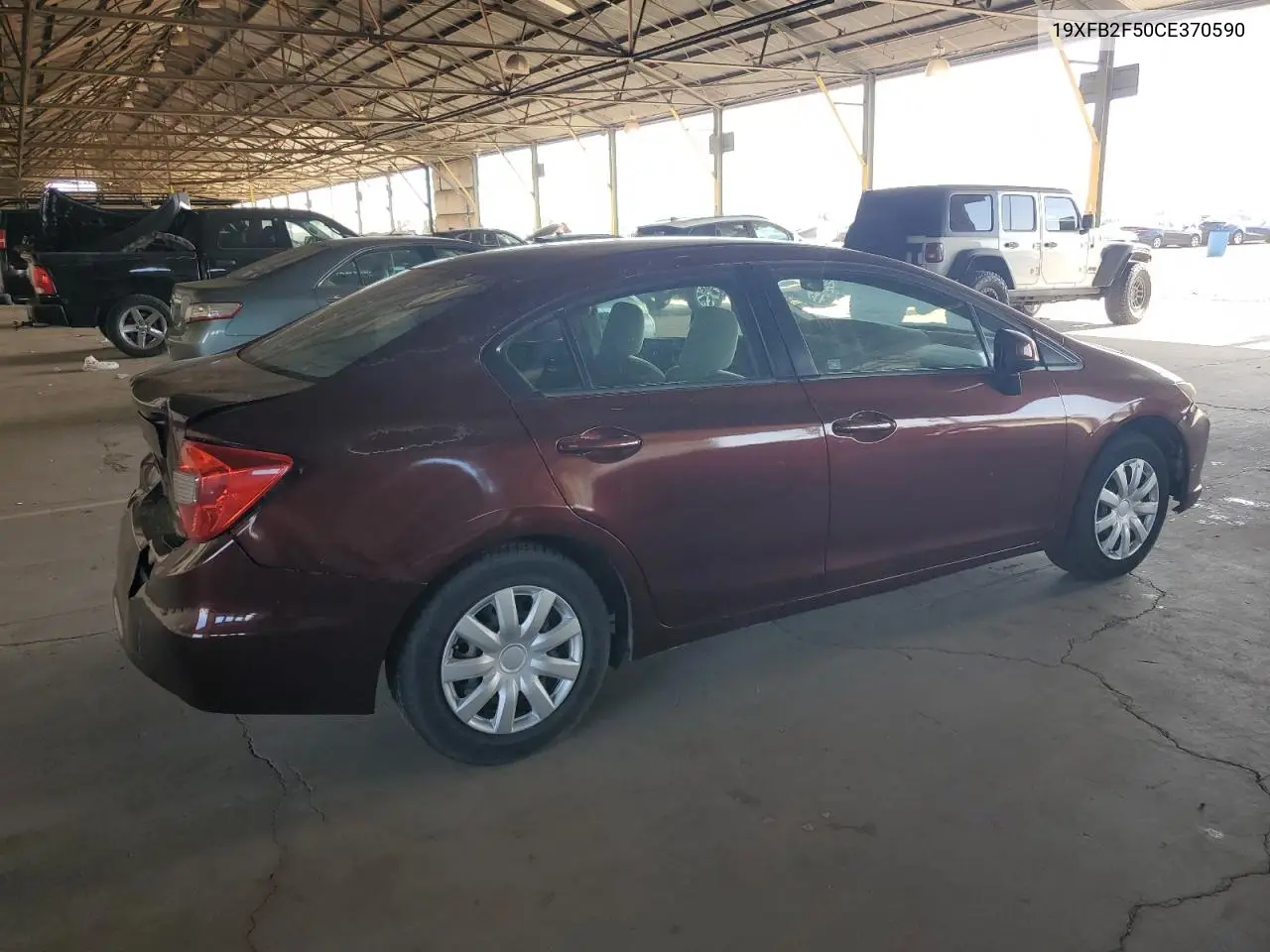 2012 Honda Civic Lx VIN: 19XFB2F50CE370590 Lot: 55768895