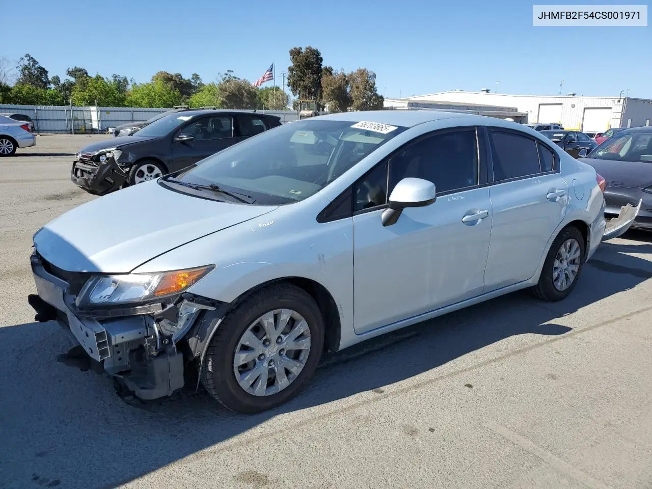 2012 Honda Civic Lx VIN: JHMFB2F54CS001971 Lot: 56203665