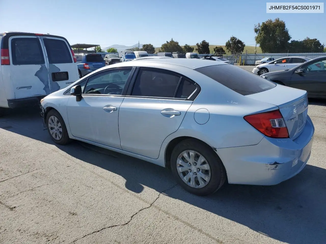 2012 Honda Civic Lx VIN: JHMFB2F54CS001971 Lot: 56203665