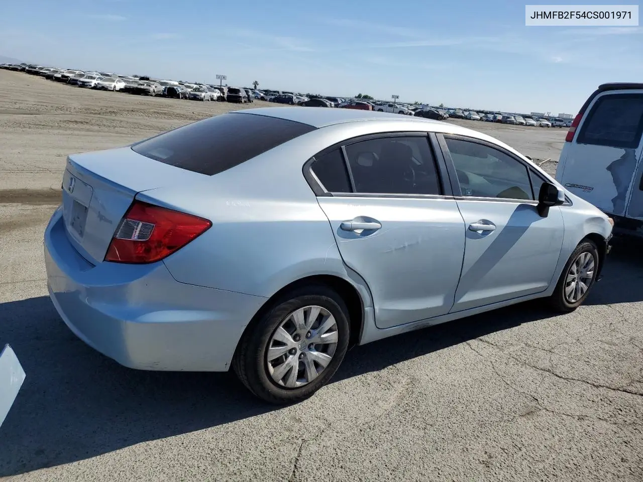2012 Honda Civic Lx VIN: JHMFB2F54CS001971 Lot: 56203665