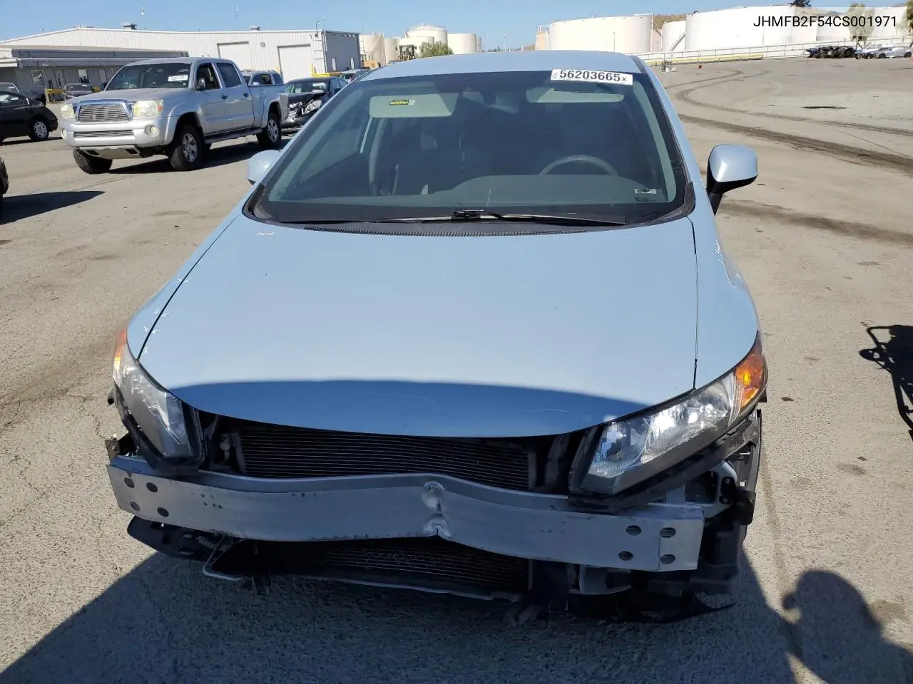 2012 Honda Civic Lx VIN: JHMFB2F54CS001971 Lot: 56203665