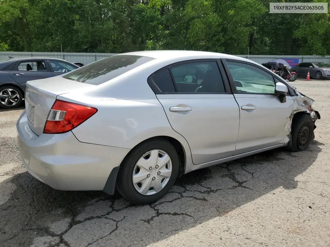 2012 Honda Civic Lx VIN: 19XFB2F54CE063505 Lot: 56599755