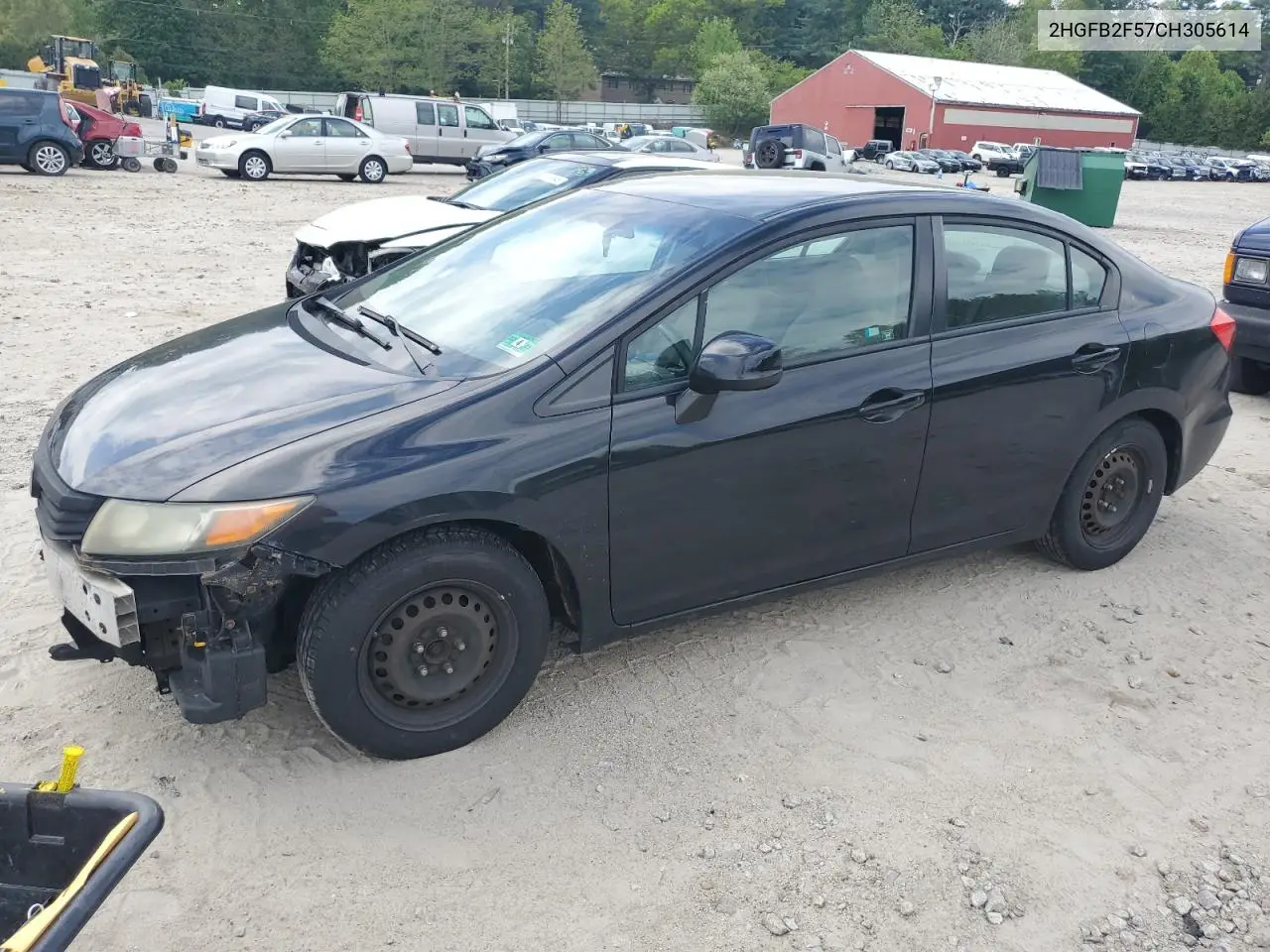 2012 Honda Civic Lx VIN: 2HGFB2F57CH305614 Lot: 56675075