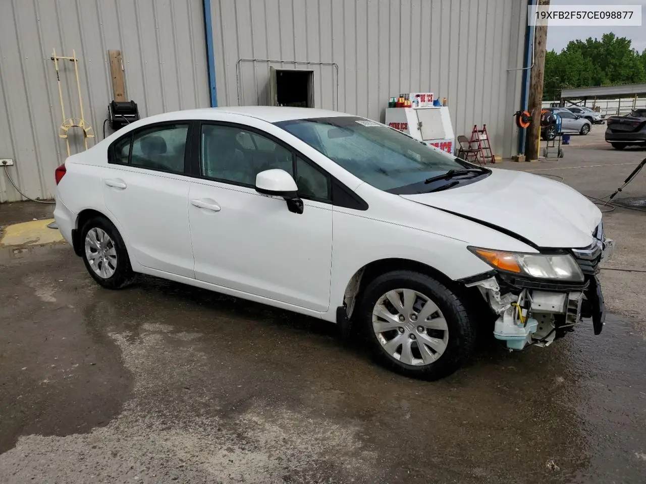 2012 Honda Civic Lx VIN: 19XFB2F57CE098877 Lot: 56989265