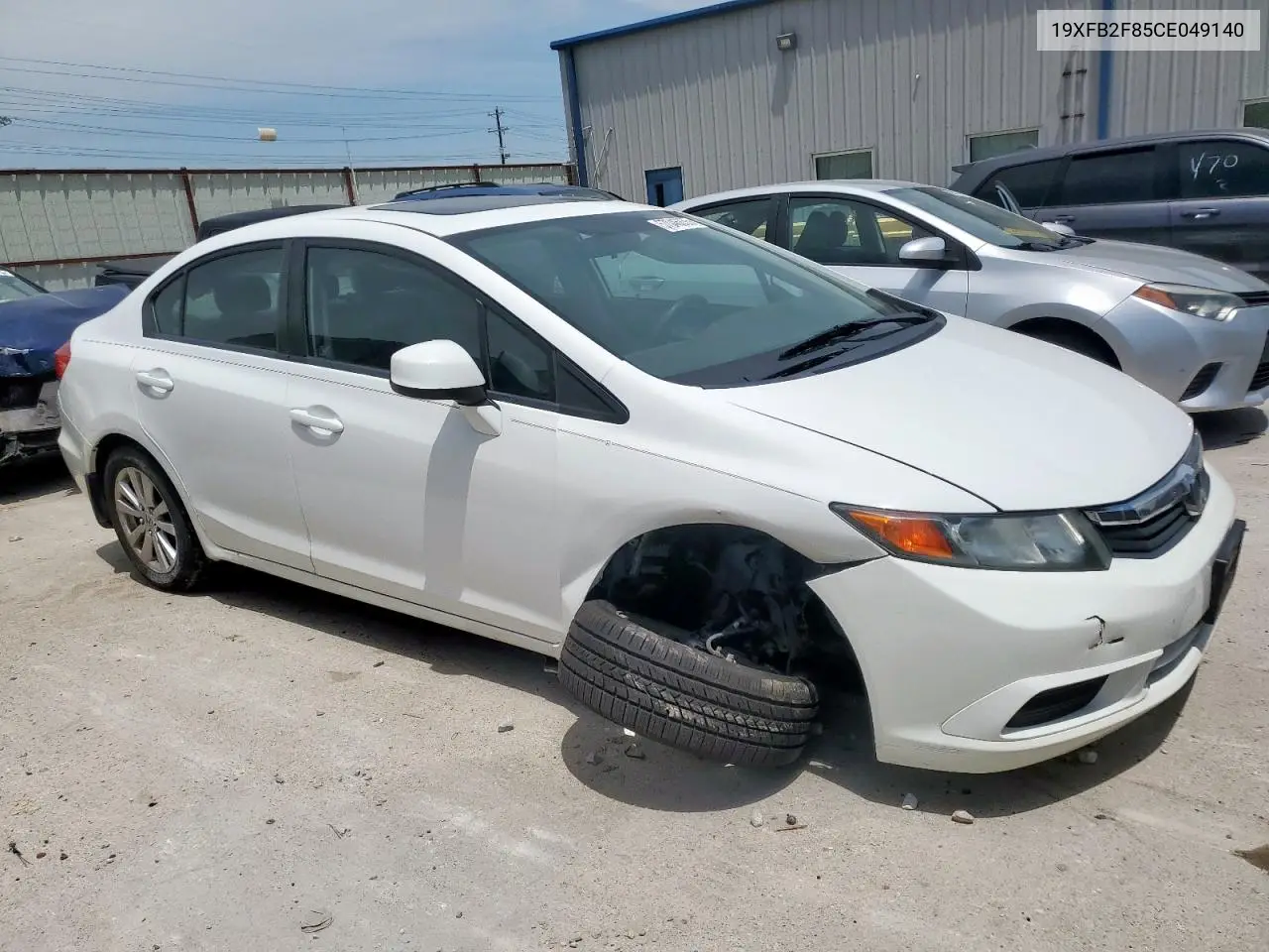 2012 Honda Civic Ex VIN: 19XFB2F85CE049140 Lot: 57046855