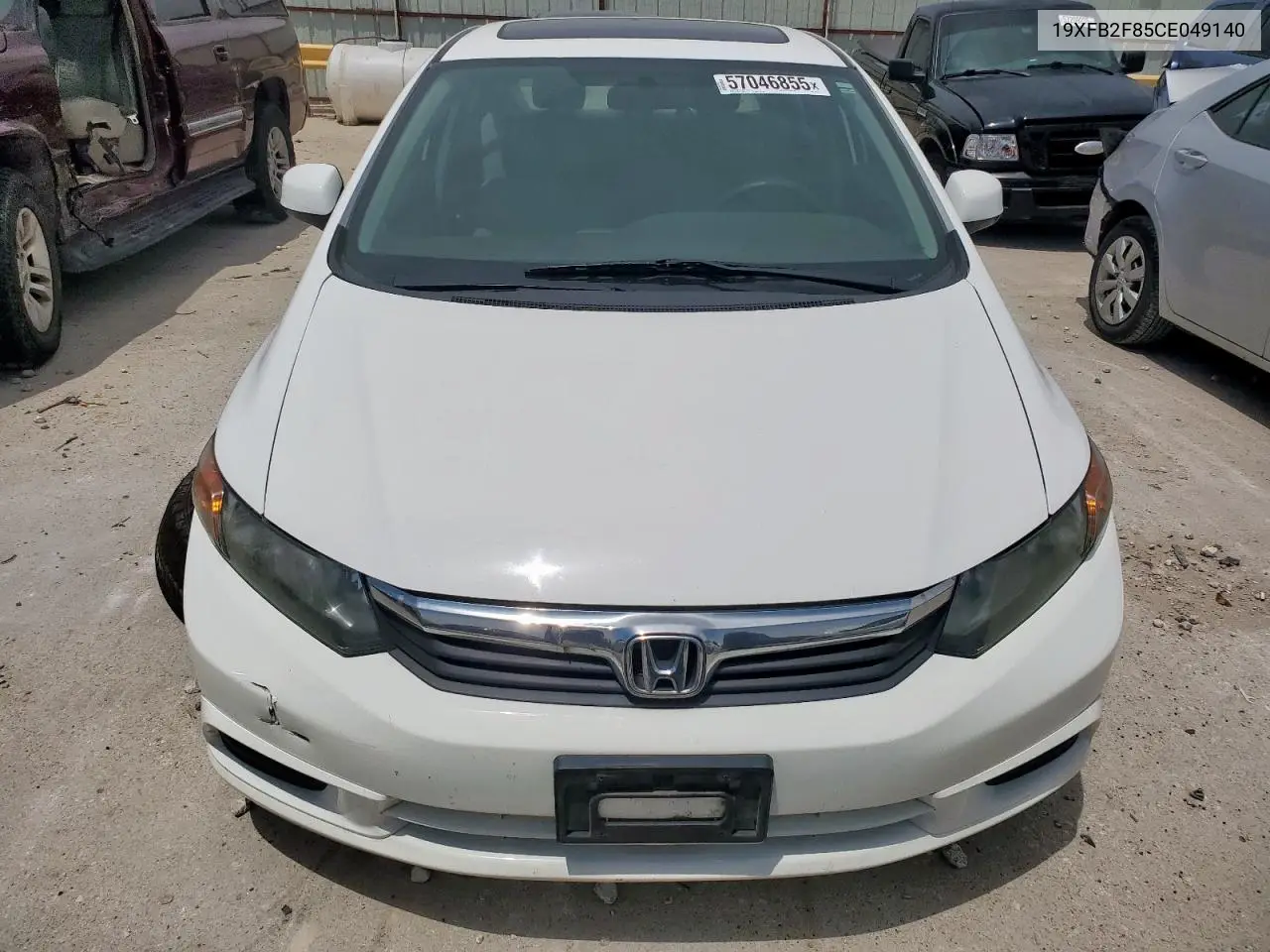 2012 Honda Civic Ex VIN: 19XFB2F85CE049140 Lot: 57046855