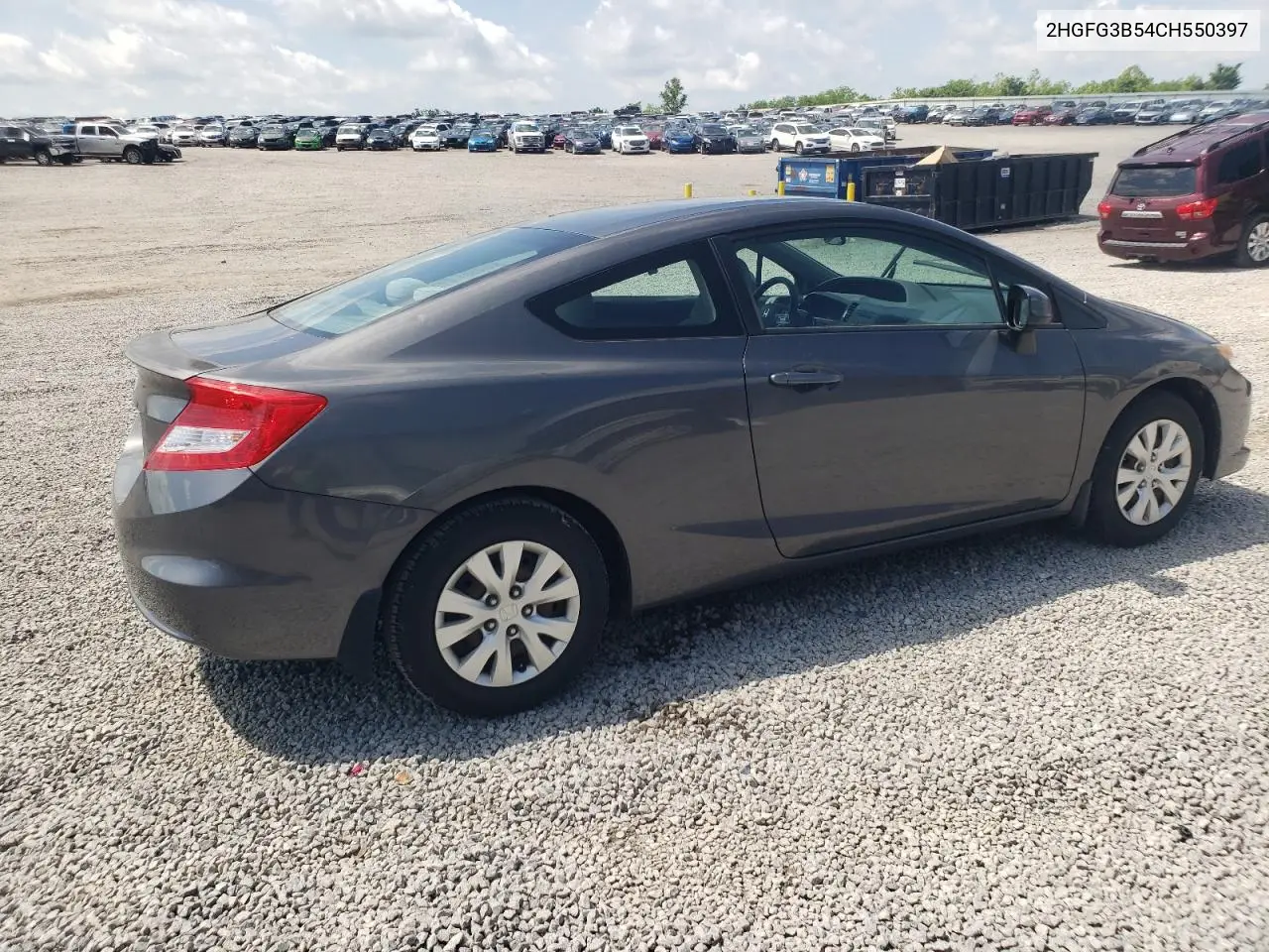 2012 Honda Civic Lx VIN: 2HGFG3B54CH550397 Lot: 57066285
