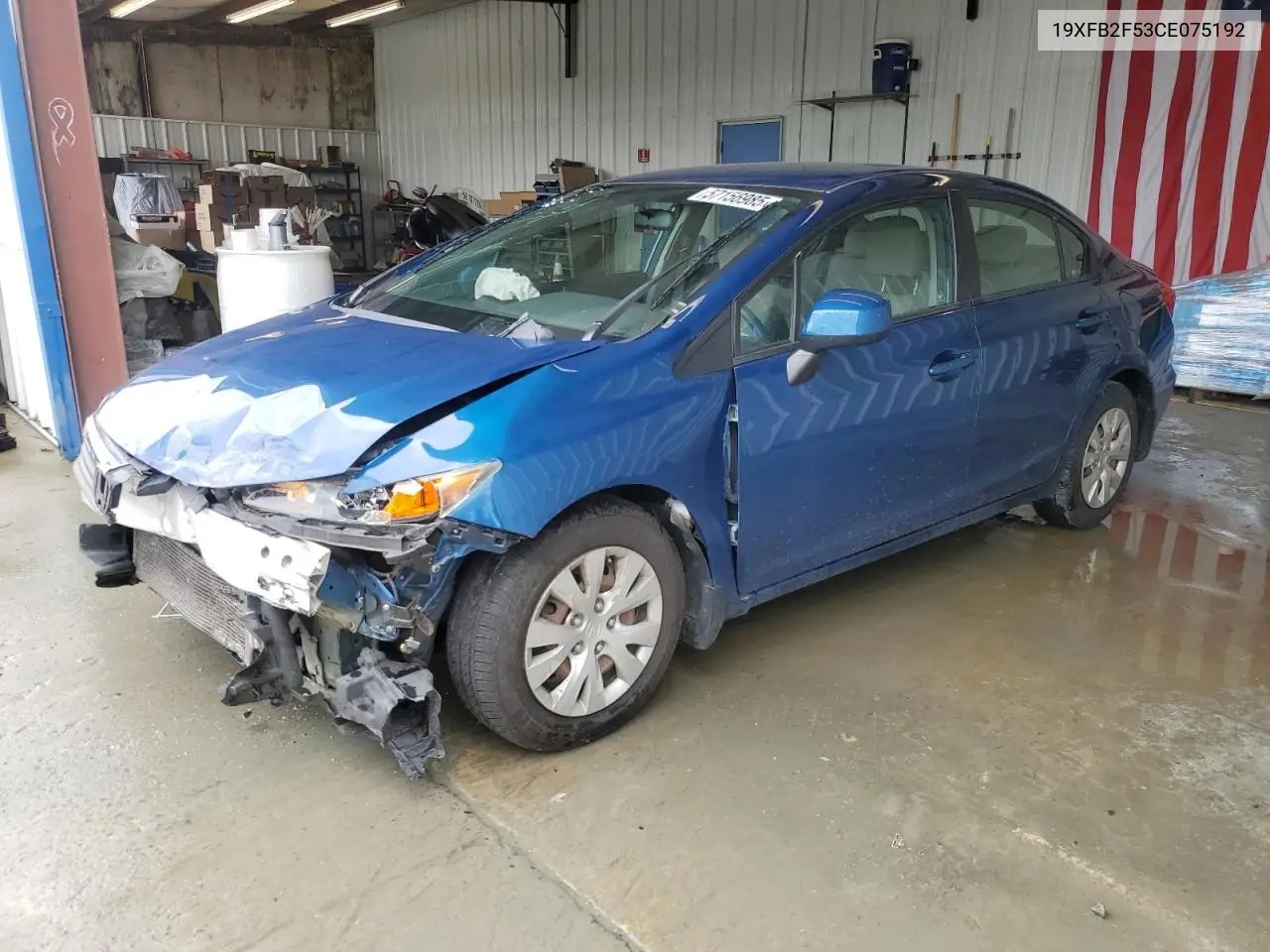 2012 Honda Civic Lx VIN: 19XFB2F53CE075192 Lot: 57156985