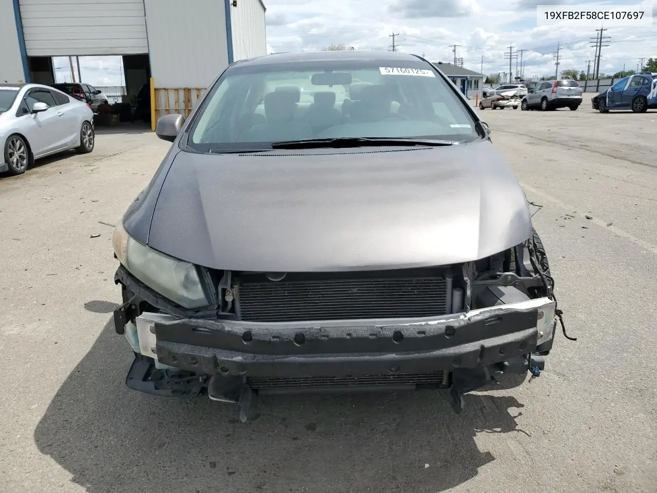 2012 Honda Civic Lx VIN: 19XFB2F58CE107697 Lot: 57160125
