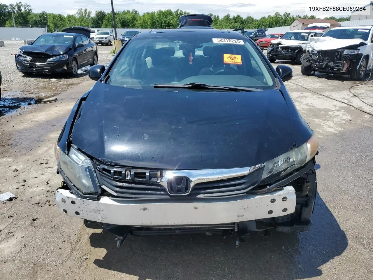 2012 Honda Civic Ex VIN: 19XFB2F88CE069284 Lot: 58315225