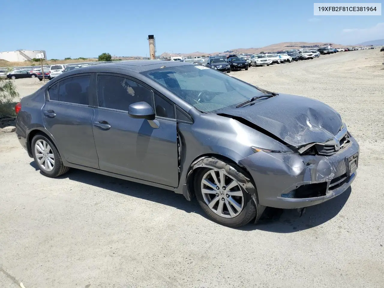 2012 Honda Civic Ex VIN: 19XFB2F81CE381964 Lot: 58384705