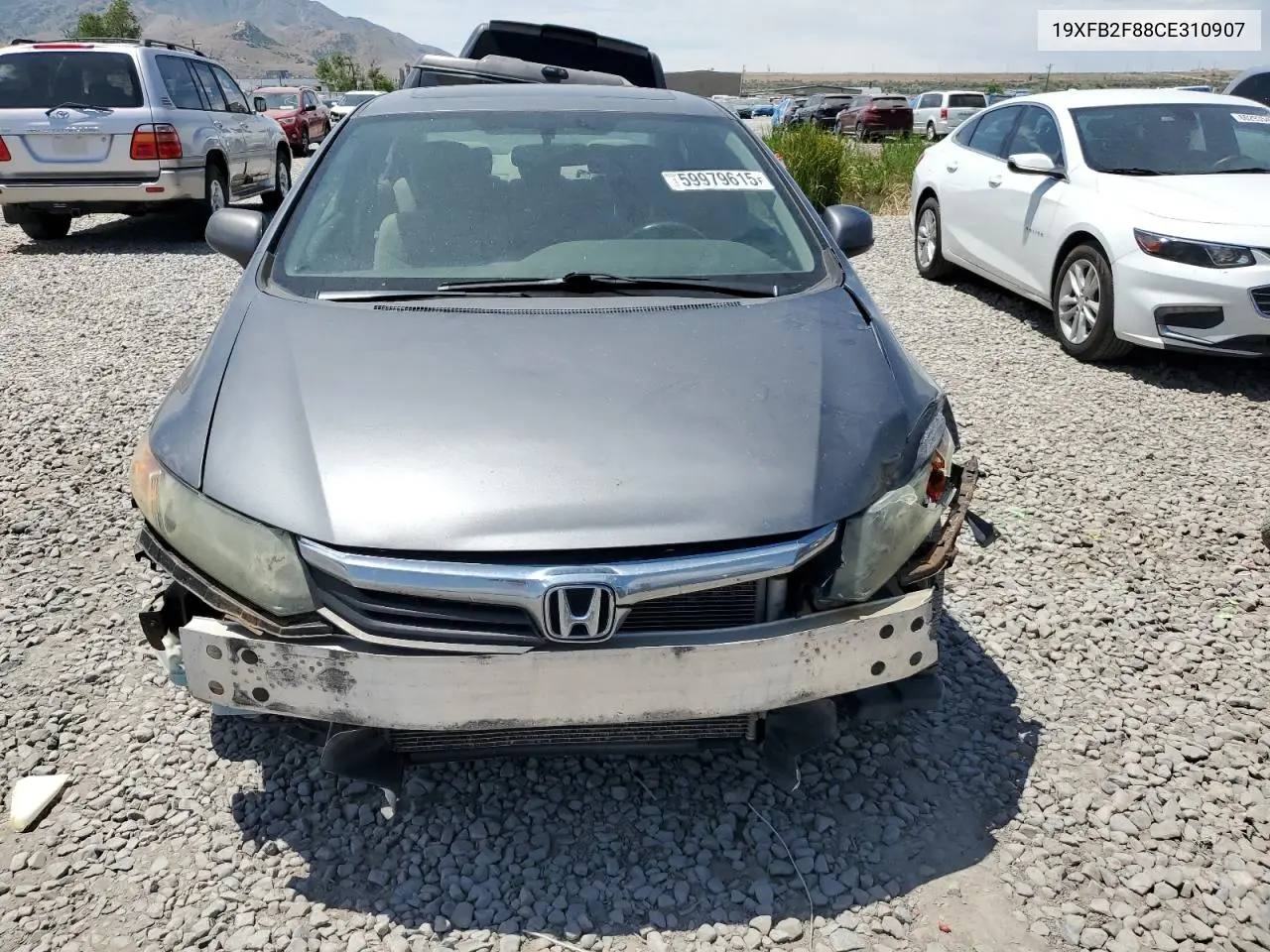 2012 Honda Civic Ex VIN: 19XFB2F88CE310907 Lot: 59979615