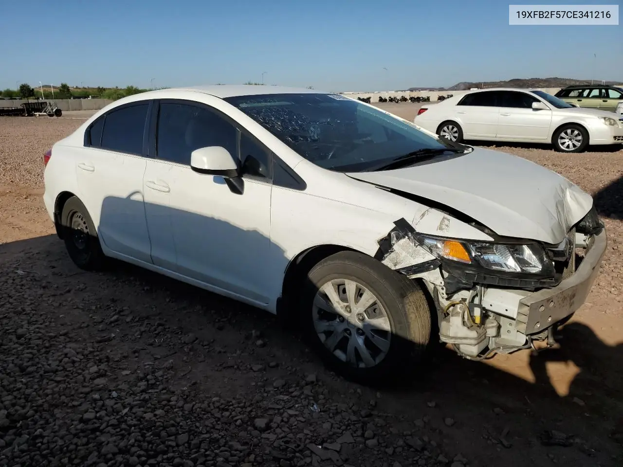 2012 Honda Civic Lx VIN: 19XFB2F57CE341216 Lot: 60490965