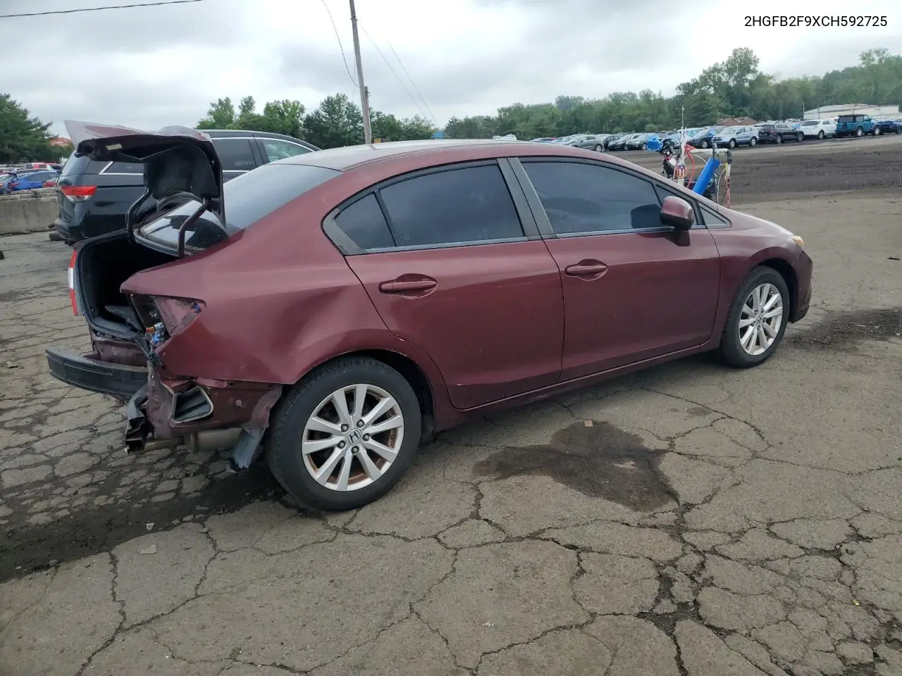 2012 Honda Civic Exl VIN: 2HGFB2F9XCH592725 Lot: 61435405