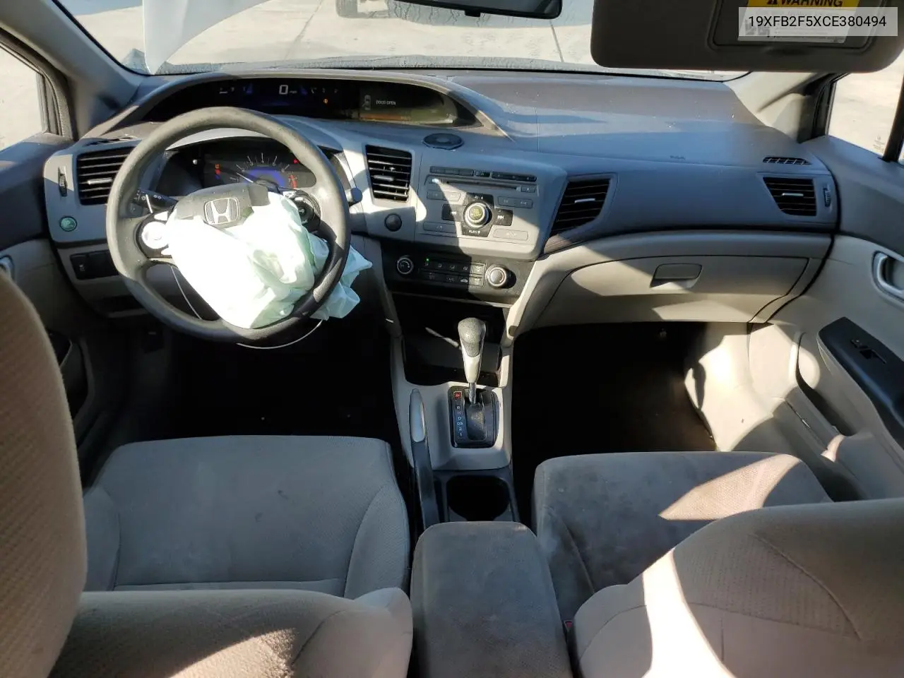 2012 Honda Civic Lx VIN: 19XFB2F5XCE380494 Lot: 61990825
