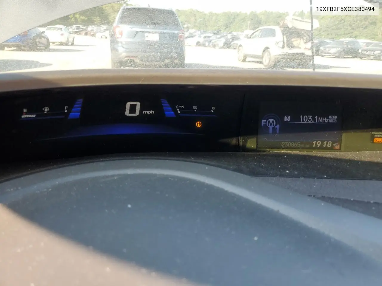 2012 Honda Civic Lx VIN: 19XFB2F5XCE380494 Lot: 61990825