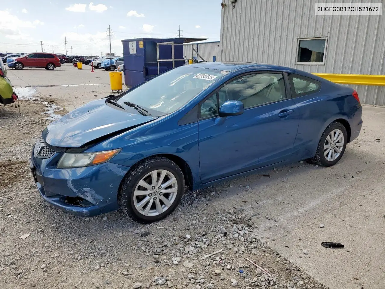 2012 Honda Civic Exl VIN: 2HGFG3B12CH521672 Lot: 61995915