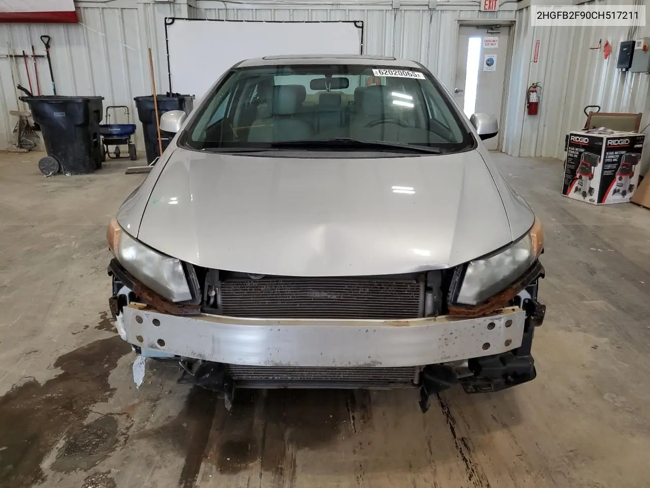2012 Honda Civic Exl VIN: 2HGFB2F90CH517211 Lot: 62020065