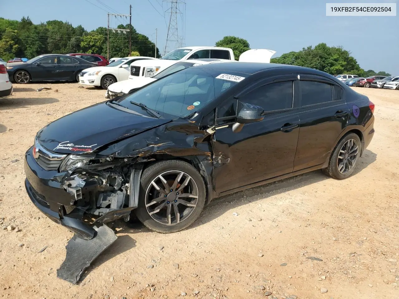 2012 Honda Civic Lx VIN: 19XFB2F54CE092504 Lot: 62132745