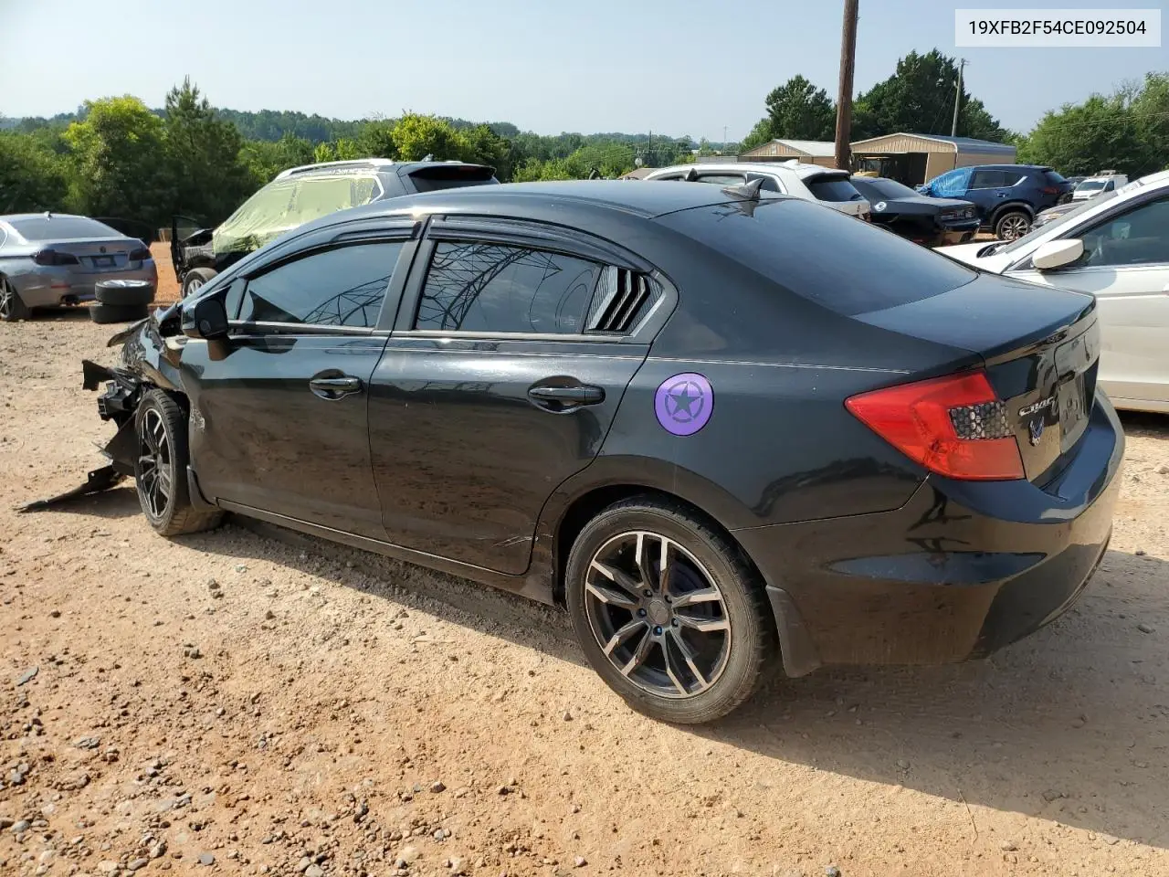 2012 Honda Civic Lx VIN: 19XFB2F54CE092504 Lot: 62132745