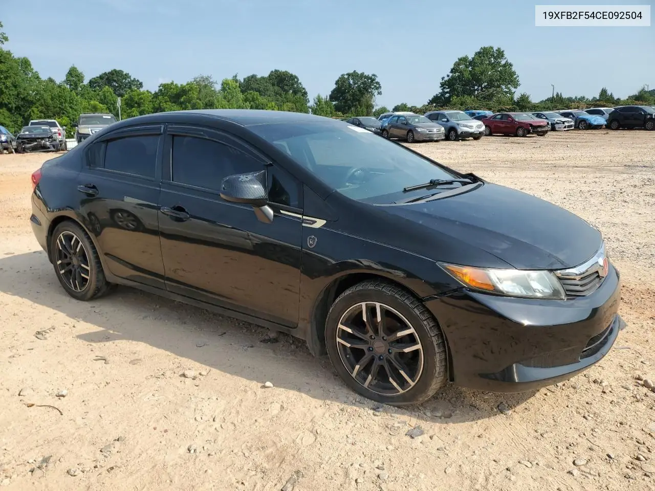 2012 Honda Civic Lx VIN: 19XFB2F54CE092504 Lot: 62132745