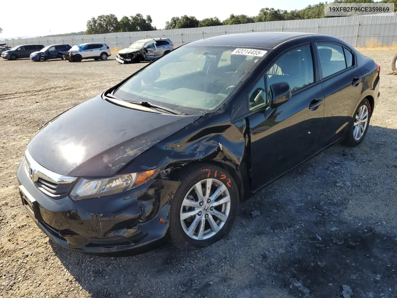 2012 Honda Civic Exl VIN: 19XFB2F96CE359869 Lot: 62214455