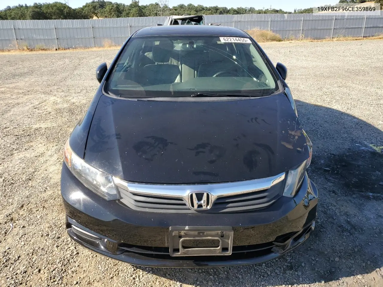 2012 Honda Civic Exl VIN: 19XFB2F96CE359869 Lot: 62214455