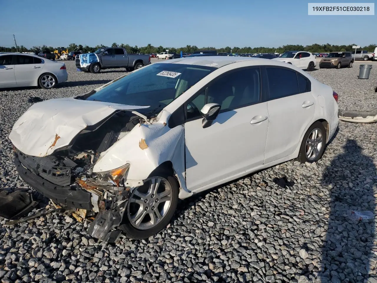 2012 Honda Civic Lx VIN: 19XFB2F51CE030218 Lot: 62265435