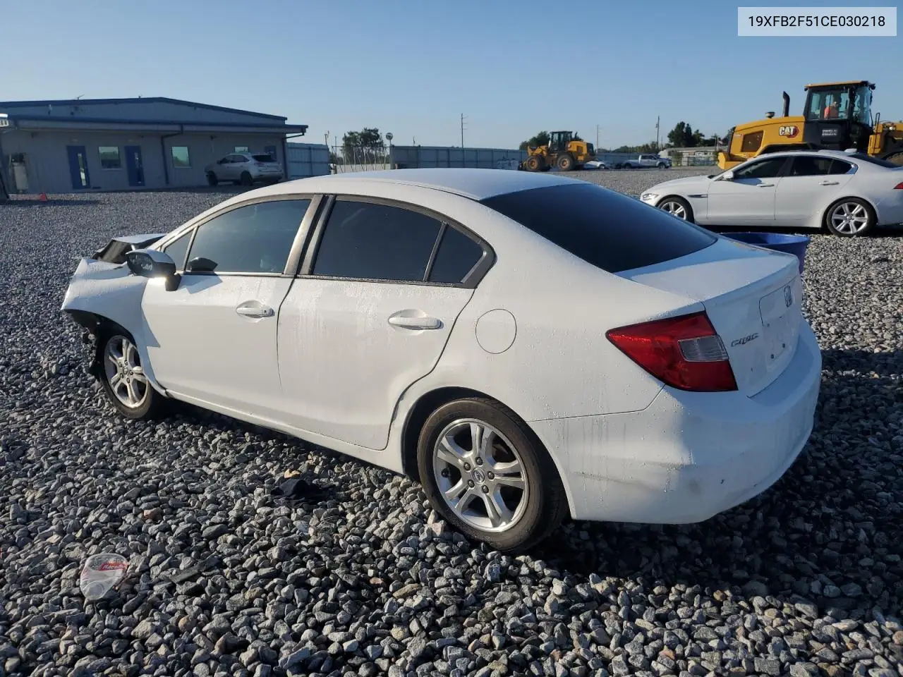 2012 Honda Civic Lx VIN: 19XFB2F51CE030218 Lot: 62265435