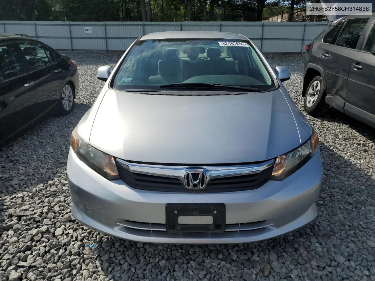 2012 Honda Civic Lx VIN: 2HGFB2F58CH314838 Lot: 62467655