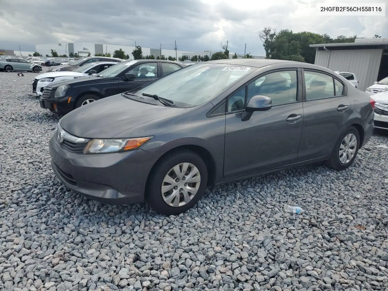 2012 Honda Civic Lx VIN: 2HGFB2F56CH558116 Lot: 62481785