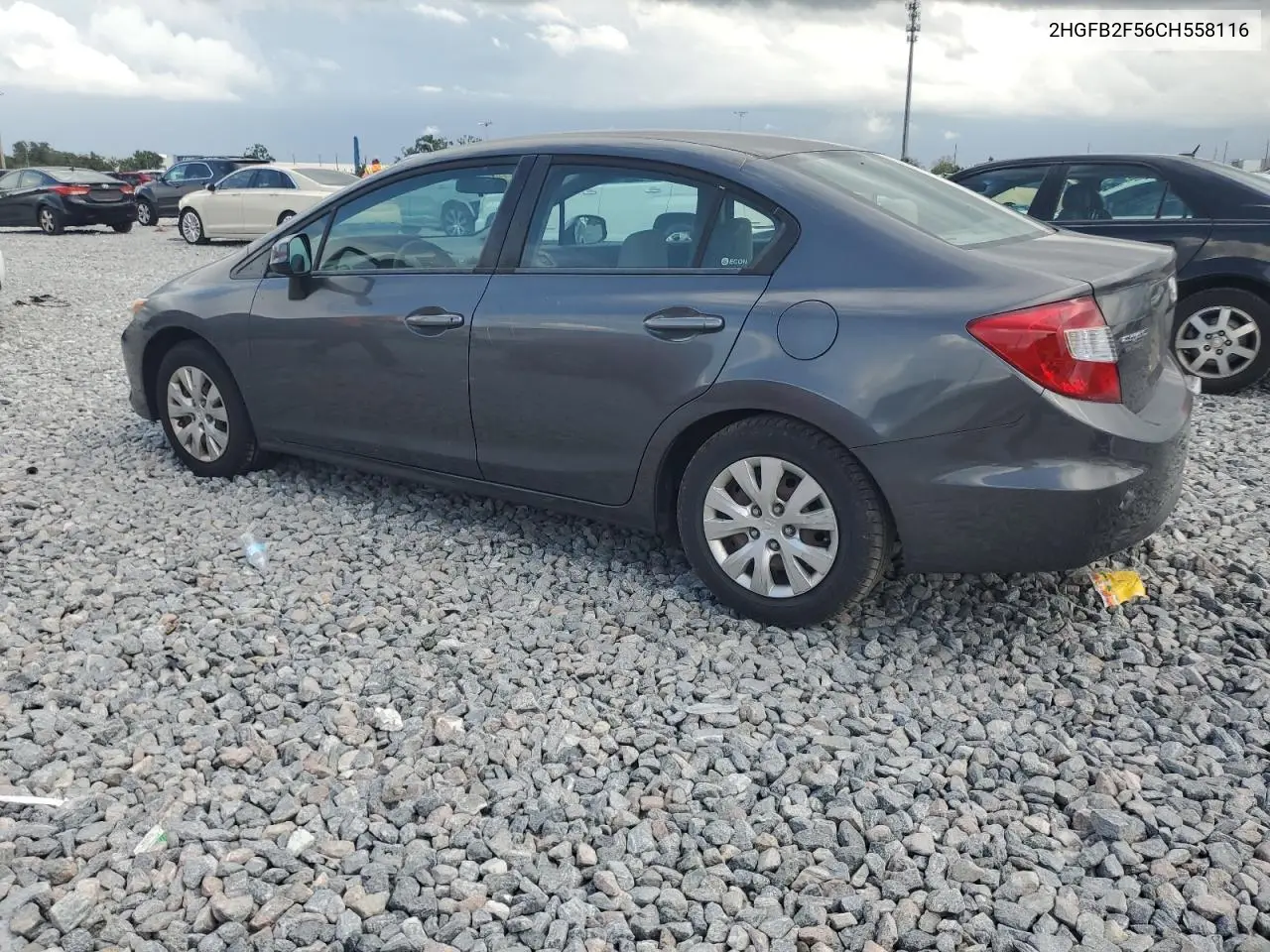 2012 Honda Civic Lx VIN: 2HGFB2F56CH558116 Lot: 62481785