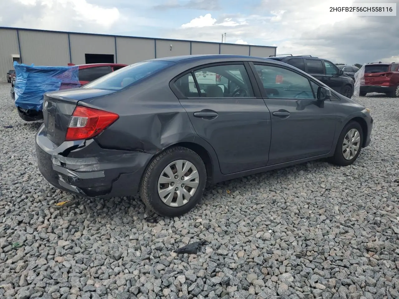 2012 Honda Civic Lx VIN: 2HGFB2F56CH558116 Lot: 62481785