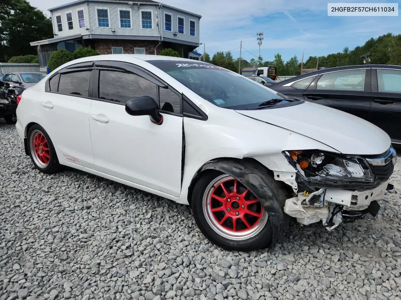 2012 Honda Civic Lx VIN: 2HGFB2F57CH611034 Lot: 62484765