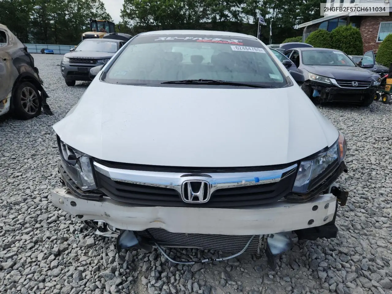2012 Honda Civic Lx VIN: 2HGFB2F57CH611034 Lot: 62484765