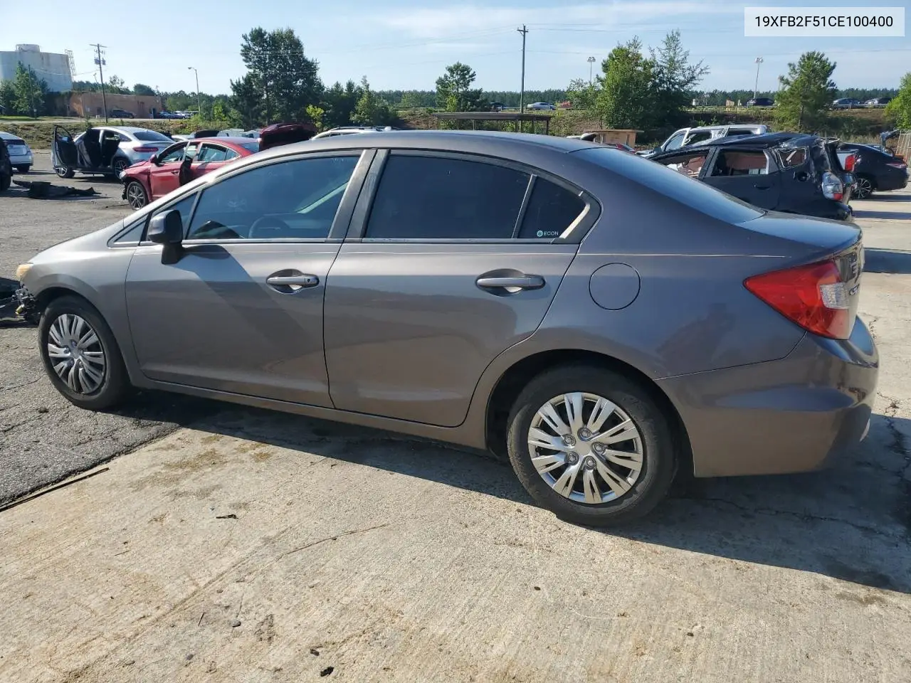 2012 Honda Civic Lx VIN: 19XFB2F51CE100400 Lot: 62527935
