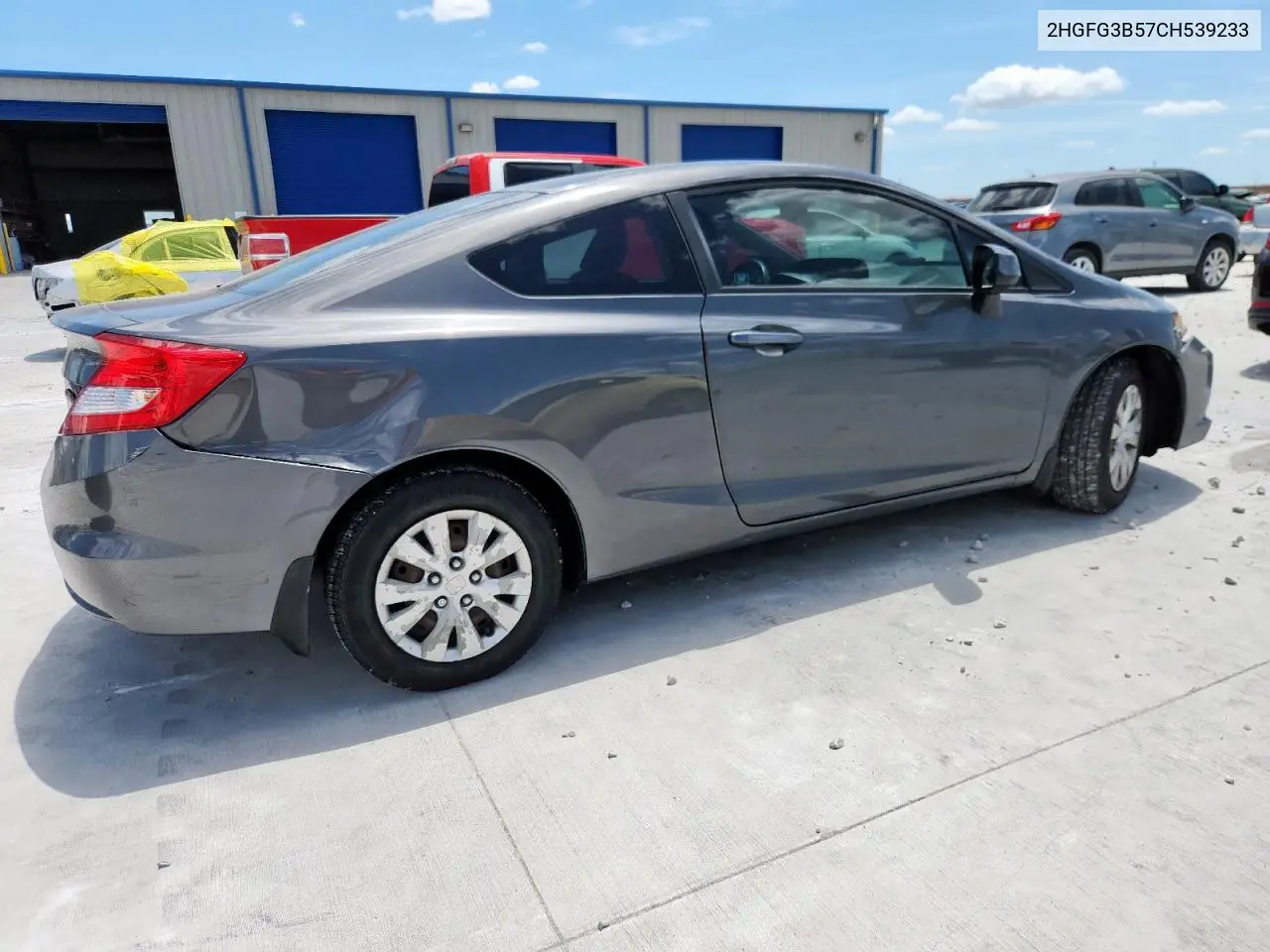 2012 Honda Civic Lx VIN: 2HGFG3B57CH539233 Lot: 62684575