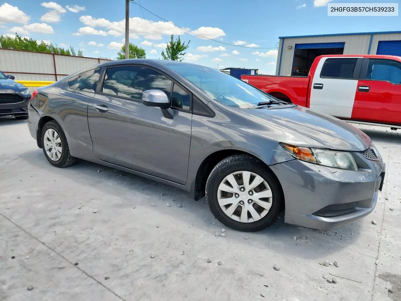 2012 Honda Civic Lx VIN: 2HGFG3B57CH539233 Lot: 62684575