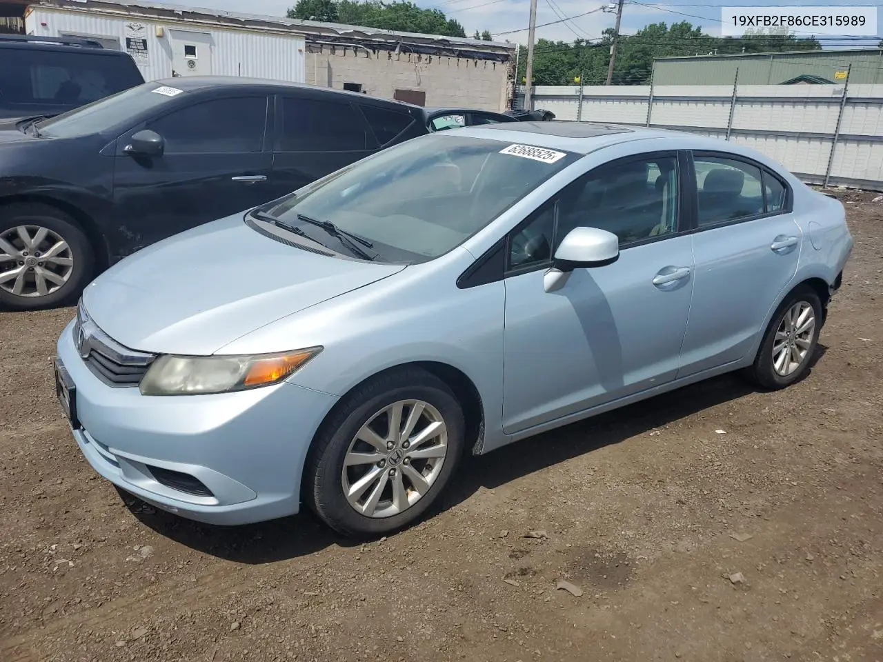2012 Honda Civic Ex VIN: 19XFB2F86CE315989 Lot: 62688525