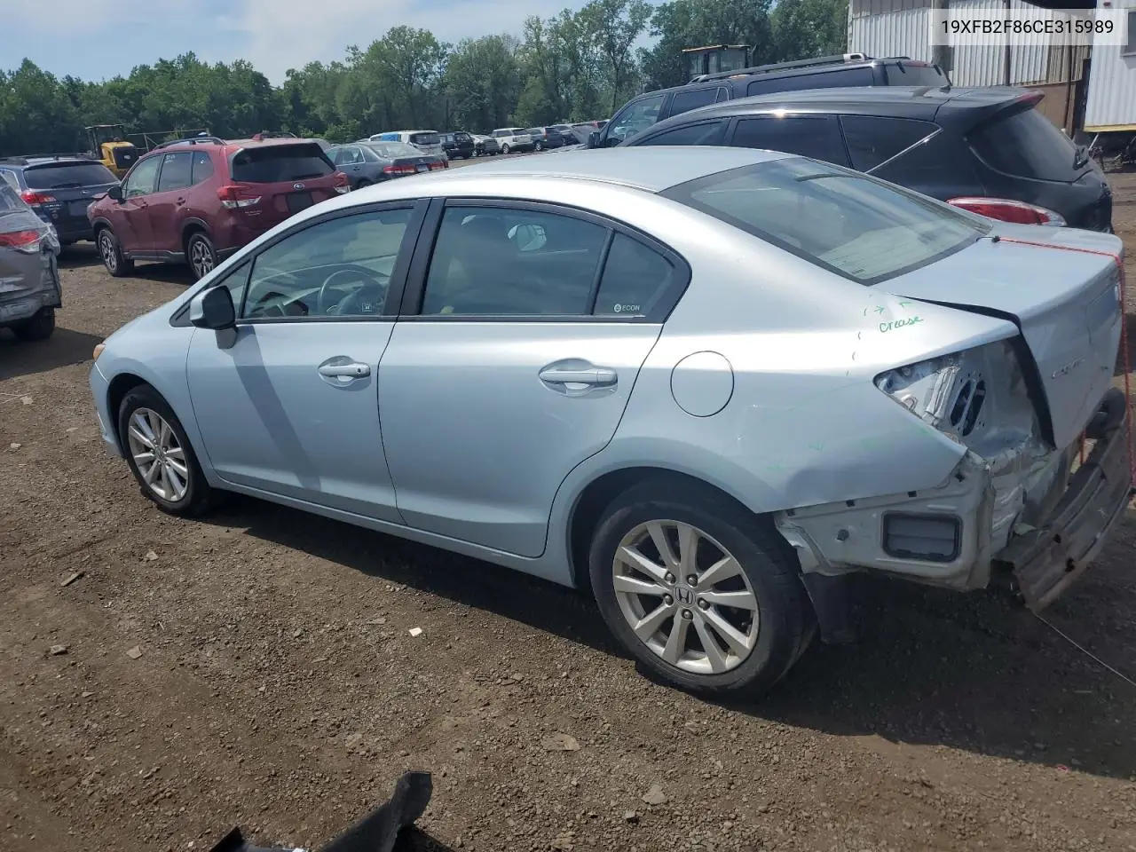 2012 Honda Civic Ex VIN: 19XFB2F86CE315989 Lot: 62688525