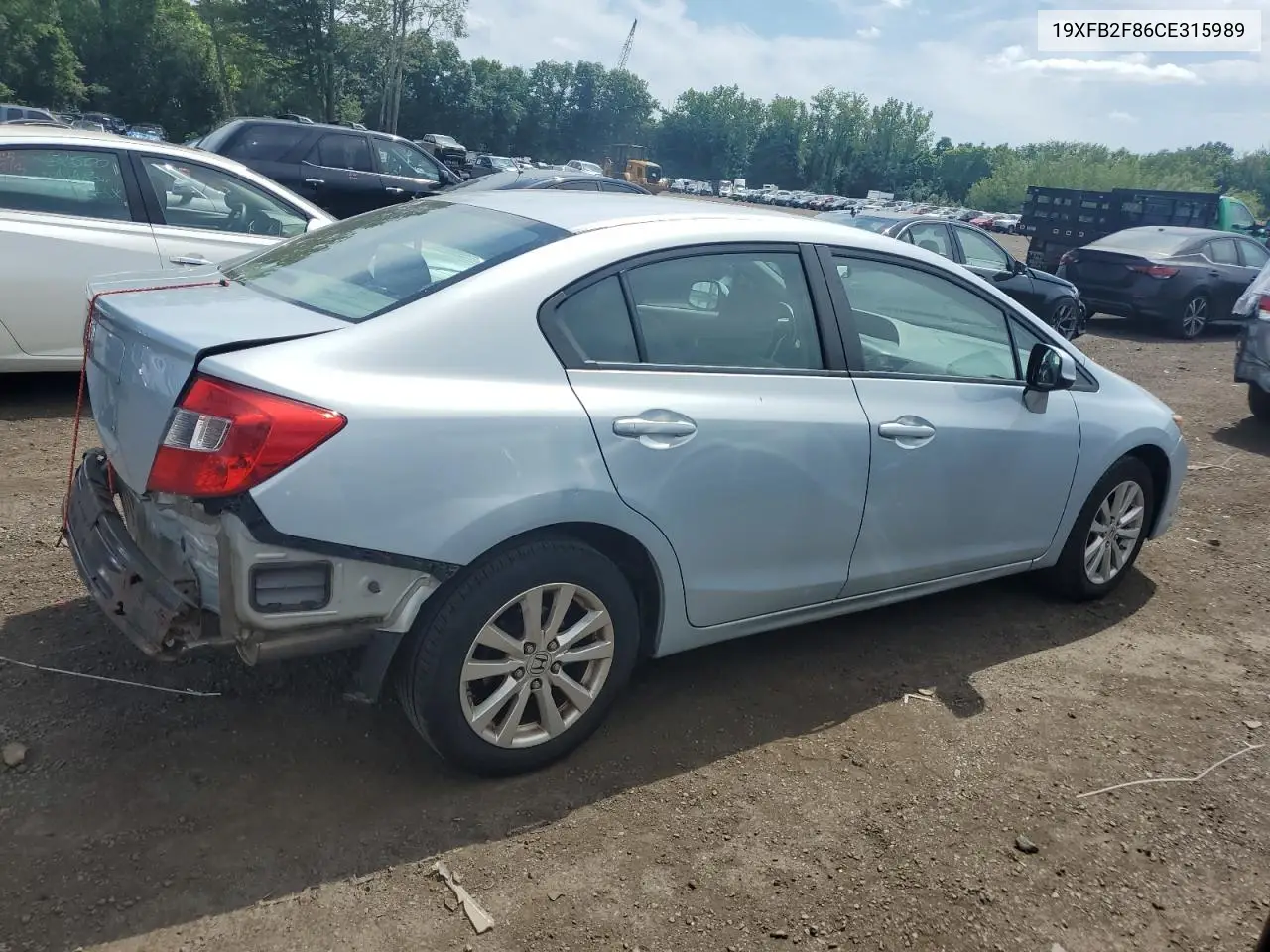 2012 Honda Civic Ex VIN: 19XFB2F86CE315989 Lot: 62688525