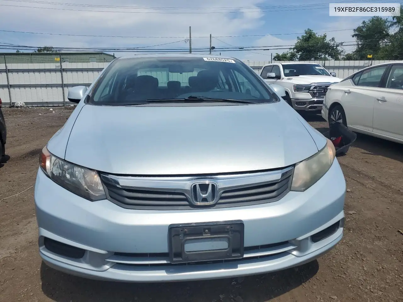 2012 Honda Civic Ex VIN: 19XFB2F86CE315989 Lot: 62688525