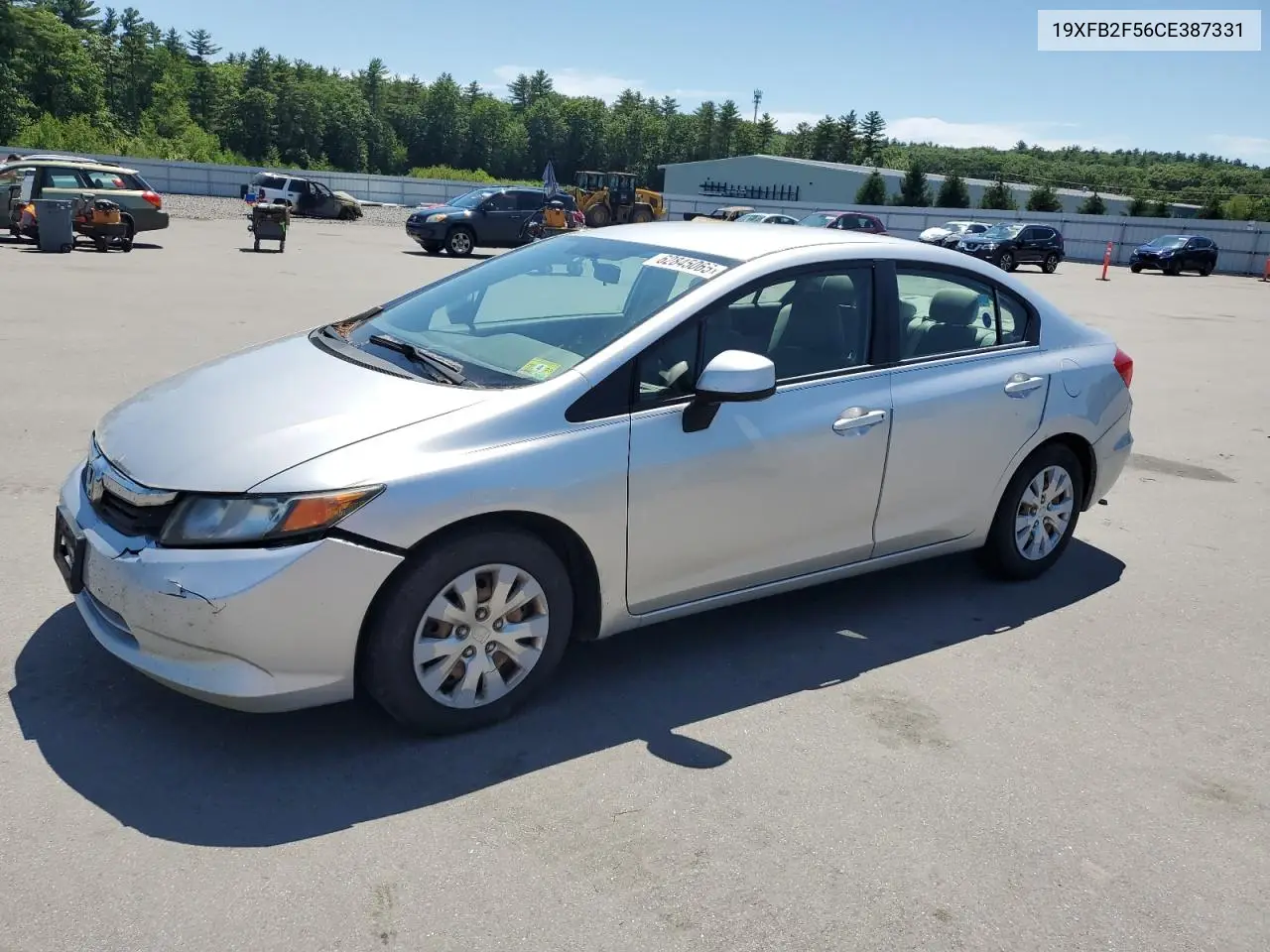 2012 Honda Civic Lx VIN: 19XFB2F56CE387331 Lot: 62845065