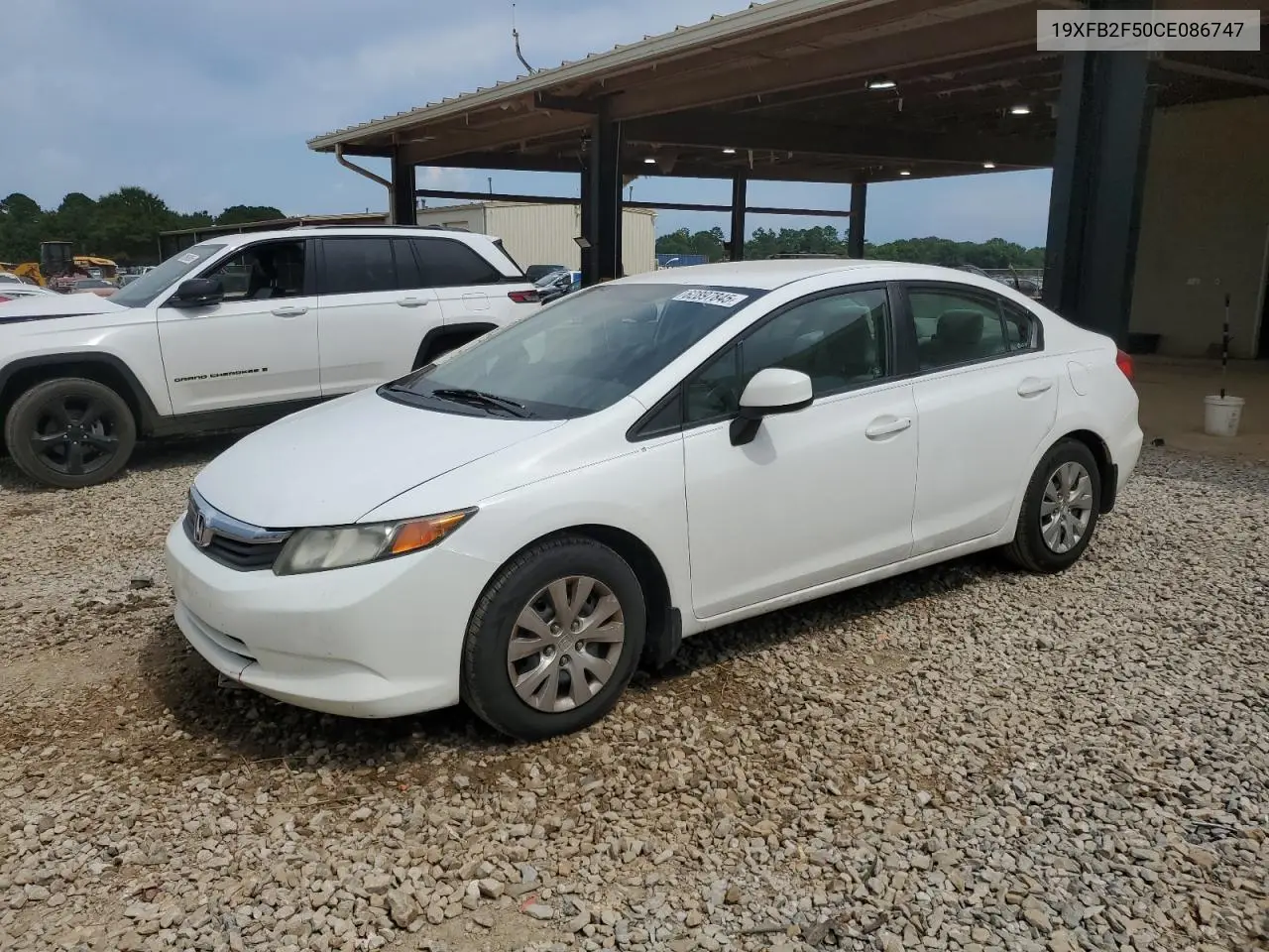 2012 Honda Civic Lx VIN: 19XFB2F50CE086747 Lot: 62897845