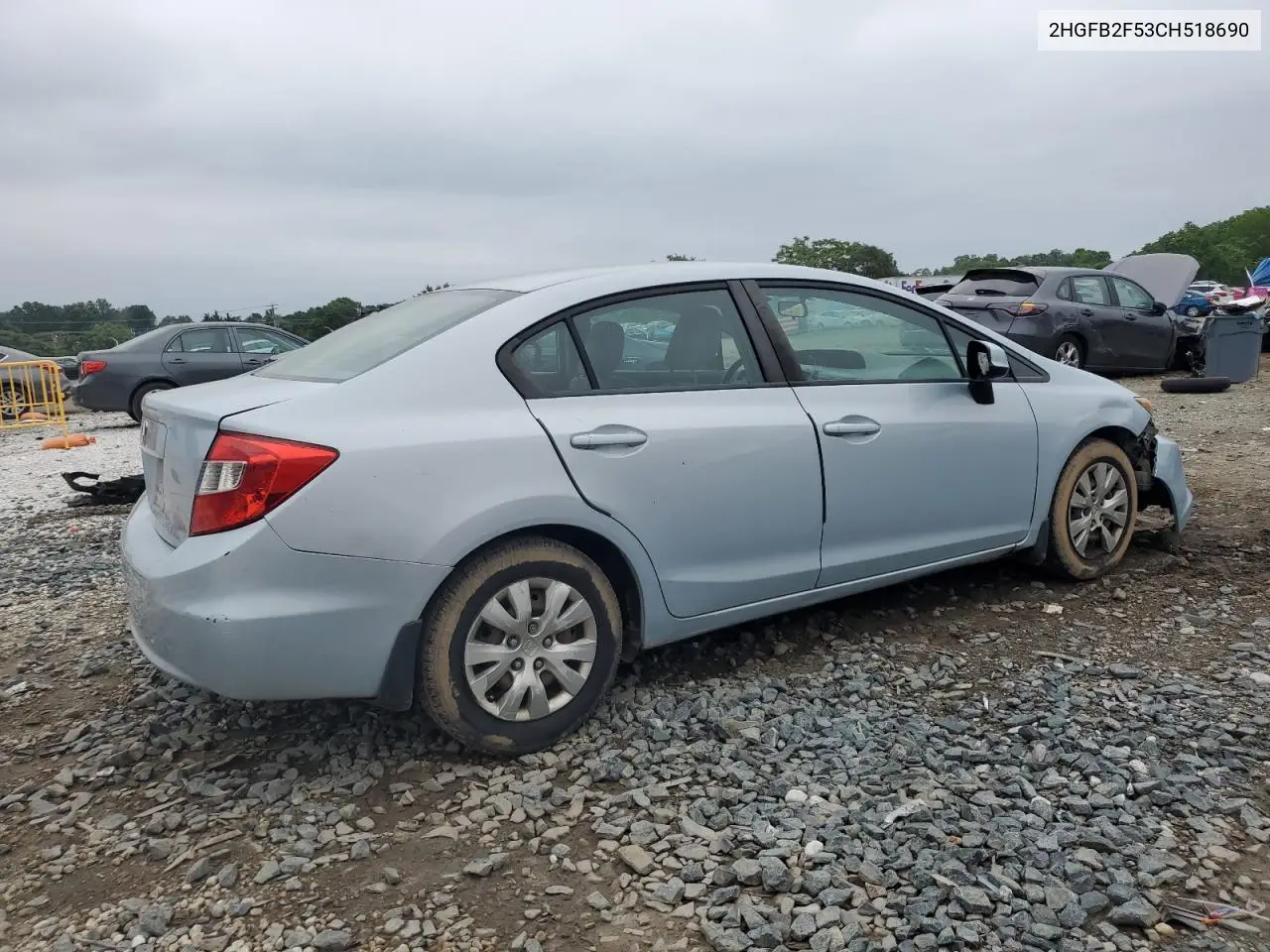 2012 Honda Civic Lx VIN: 2HGFB2F53CH518690 Lot: 62931895