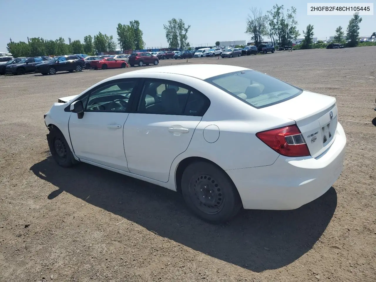 2012 Honda Civic Lx VIN: 2HGFB2F48CH105445 Lot: 62998195