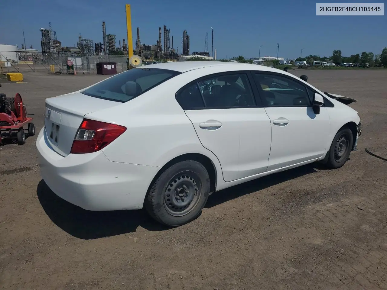 2012 Honda Civic Lx VIN: 2HGFB2F48CH105445 Lot: 62998195